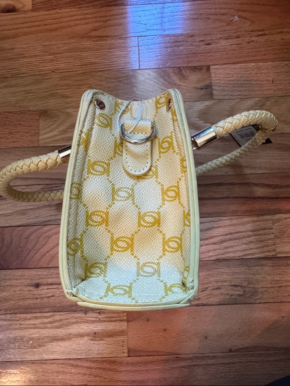 NWT Bebe Briella Small Satchel Bag Blonde (Yellow) - Picture 6 of 14